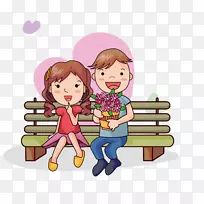 卡通绘画爱情-卡通新娘和新郎-空若网 卡通绘画爱情-卡通新娘和新郎-空若网