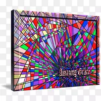 彩色玻璃对称现代艺术线条图案线-空若网 彩色玻璃对称现代艺术线条图案线-空若网