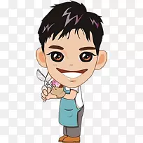 理发理发师插图.理发材料-空若网 理发理发师插图.理发材料-空若网