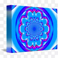 分形艺术钴蓝万花筒对称图案-计算机-空若网 分形艺术钴蓝万花筒对称图案-计算机-空若网
