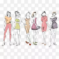 时装模特绘画-女性时尚-空若网 时装模特绘画-女性时尚-空若网