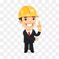 工程师图标-戴安全帽和钥匙的人-空若网 工程师图标-戴安全帽和钥匙的人-空若网