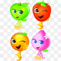 卡通桃花-水果小男男女女-空若网 卡通桃花-水果小男男女女-空若网