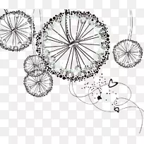 时装线艺术.手绘蒲公英-空若网 时装线艺术.手绘蒲公英-空若网