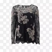 长袖t恤上衣紧身花边-空若网 长袖t恤上衣紧身花边-空若网