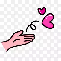 卡通手势手指粉红新吻装饰图案-空若网 卡通手势手指粉红新吻装饰图案-空若网