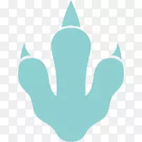 恐龙脚印保留剪辑艺术-蓝色恐龙脚印-空若网 恐龙脚印保留剪辑艺术-蓝色恐龙脚印-空若网