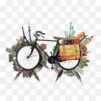 埃菲尔铁塔世界建筑旅游景点地标-创意自行车-空若网 埃菲尔铁塔世界建筑旅游景点地标-创意自行车-空若网