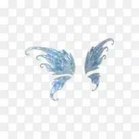 翅膀羽毛剪贴画.蓝色翅膀-空若网 翅膀羽毛剪贴画.蓝色翅膀-空若网