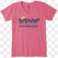 t恤帽衫袖,船员颈部-海滩日落-空若网 t恤帽衫袖,船员颈部-海滩日落-空若网