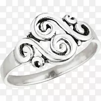 纯银首饰戒指-空若网 纯银首饰戒指-空若网