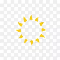 对称黄色区域角图案-卡通太阳-空若网 对称黄色区域角图案-卡通太阳-空若网