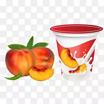 桃子夹艺术-水果酸奶-空若网 桃子夹艺术-水果酸奶-空若网