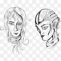 摄影插图-线画机器人化身-空若网 摄影插图-线画机器人化身-空若网