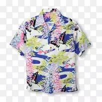 袖子t恤罗哈衬衫长袍t恤-空若网 袖子t恤罗哈衬衫长袍t恤-空若网