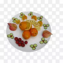 白盘奥格里斯创意设计师-橙色笑脸花水果盘创意-空若网 白盘奥格里斯创意设计师-橙色笑脸花水果盘创意-空若网