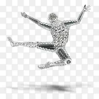 魅力和吊坠,身体珠宝,银-银-空若网 魅力和吊坠,身体珠宝,银-银-空若网