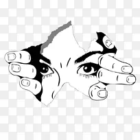 黑白摄影素描黑白眼睛插图-空若网 黑白摄影素描黑白眼睛插图-空若网
