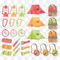 野营水彩画营火剪辑艺术场地设备背景-空若网 野营水彩画营火剪辑艺术场地设备背景-空若网