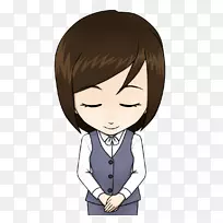 插画家鞠躬卡通-空若网 插画家鞠躬卡通-空若网