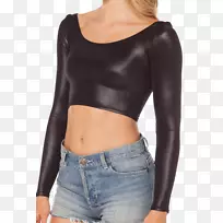 袖套管上衣皮革连衣裙-空若网 袖套管上衣皮革连衣裙-空若网
