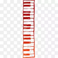 Adobe插画-手绘红色键盘-空若网 Adobe插画-手绘红色键盘-空若网