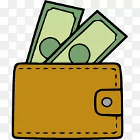 支付现金钱包android手绘棕色钱包-空若网 支付现金钱包android手绘棕色钱包-空若网