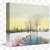 水彩画丙烯酸涂料山水画-空若网 水彩画丙烯酸涂料山水画-空若网