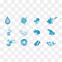 水滴图标-创新材料喷雾液滴-空若网 水滴图标-创新材料喷雾液滴-空若网