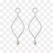 珍珠耳环银项链身体珠宝-银-空若网 珍珠耳环银项链身体珠宝-银-空若网
