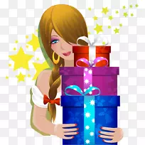 礼物丝带圣诞-时尚女孩-空若网 礼物丝带圣诞-时尚女孩-空若网