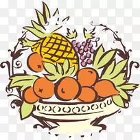 菠萝-菠萝果篮PNG载体材料-空若网 菠萝-菠萝果篮PNG载体材料-空若网