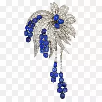 蓝宝石耳环胸针珠宝宝石蓝宝石-空若网 蓝宝石耳环胸针珠宝宝石蓝宝石-空若网