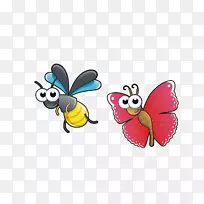 昆虫卡通画夹艺术-蜜蜂-空若网 昆虫卡通画夹艺术-蜜蜂-空若网