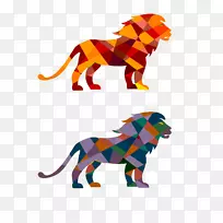 布伦斯威格放大镜上最华丽的徽标-狮子混合颜色-空若网 布伦斯威格放大镜上最华丽的徽标-狮子混合颜色-空若网