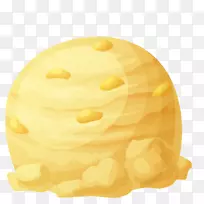 黄色水果冰淇淋-空若网 黄色水果冰淇淋-空若网