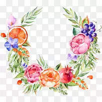 花卉设计水彩画葡萄花水彩画花饰-空若网 花卉设计水彩画葡萄花水彩画花饰-空若网