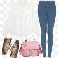 牛仔裤衬衫手提包衣服.白色衬衫-空若网 牛仔裤衬衫手提包衣服.白色衬衫-空若网