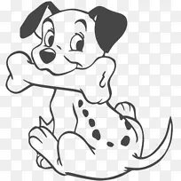 达尔马提亚狗小狗Perdita着色书101达马提亚-小狗-空若网 达尔马提亚狗小狗Perdita着色书101达马提亚-小狗-空若网