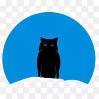 胡须猫鼻子剪影夜猫头鹰-空若网 胡须猫鼻子剪影夜猫头鹰-空若网