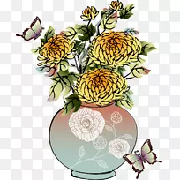 重阳节水彩画中秋节水彩画-菊花水彩画-空若网 重阳节水彩画中秋节水彩画-菊花水彩画-空若网