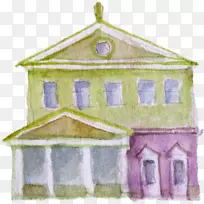 水彩画建筑素描-城堡-空若网 水彩画建筑素描-城堡-空若网