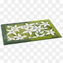长方形垫子-茉莉花-空若网 长方形垫子-茉莉花-空若网
