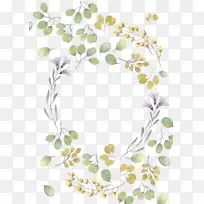 花叶水彩画-鲜绿叶水彩画-空若网 花叶水彩画-鲜绿叶水彩画-空若网