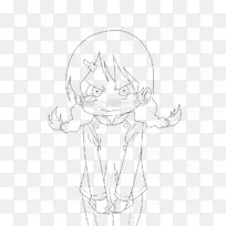 线艺术卡通手指口素描-空若网 线艺术卡通手指口素描-空若网