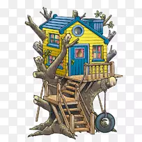 树屋卡通-树-空若网 树屋卡通-树-空若网