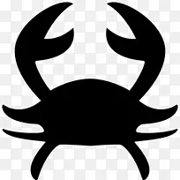 蟹癌剪影剪贴画-螃蟹-空若网 蟹癌剪影剪贴画-螃蟹-空若网