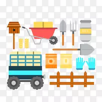 Adobe插画-拖拉机-空若网 Adobe插画-拖拉机-空若网