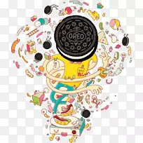 广告代理插画奥利奥插图广告饼干-空若网 广告代理插画奥利奥插图广告饼干-空若网