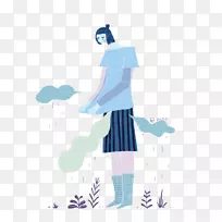 纸插图-卡通雨巨人-空若网 纸插图-卡通雨巨人-空若网